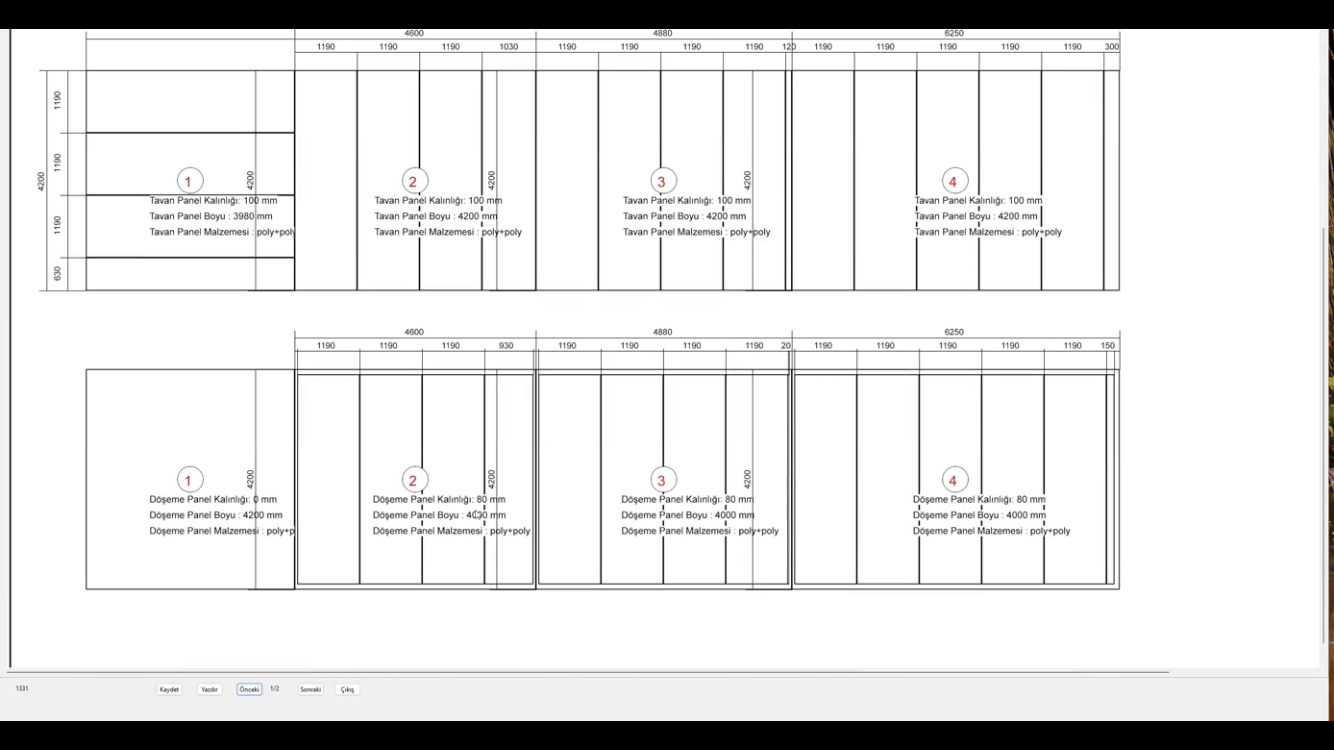DXF çıktı önizlemesi